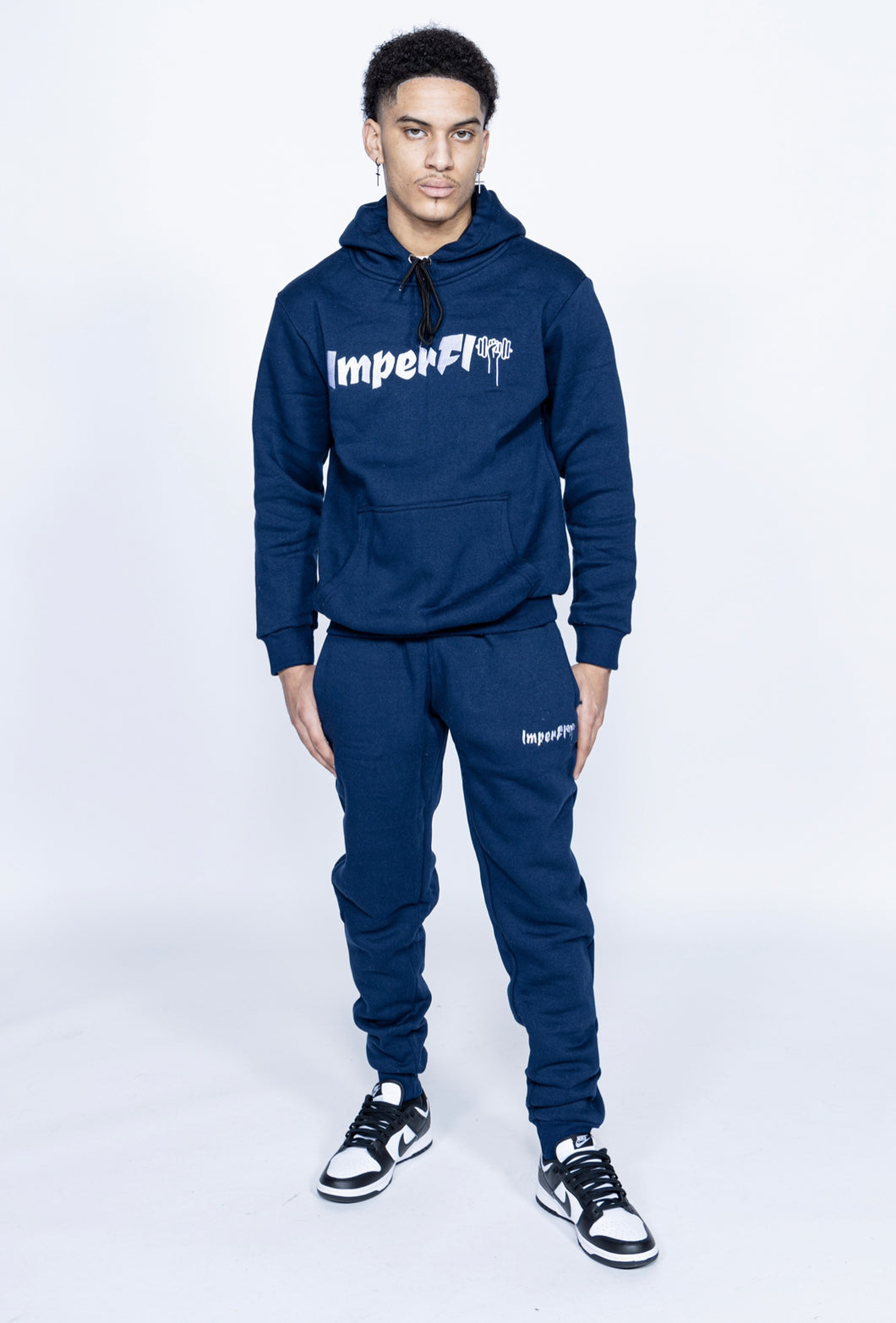 Dark sales blue sweatsuit